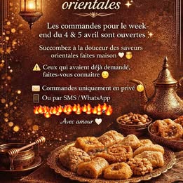 Vente de pâtisseries orientale