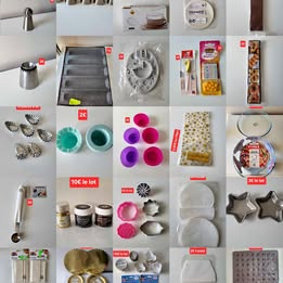 Accessoires pâtisserie neufs – à l’unité – prix sur photos